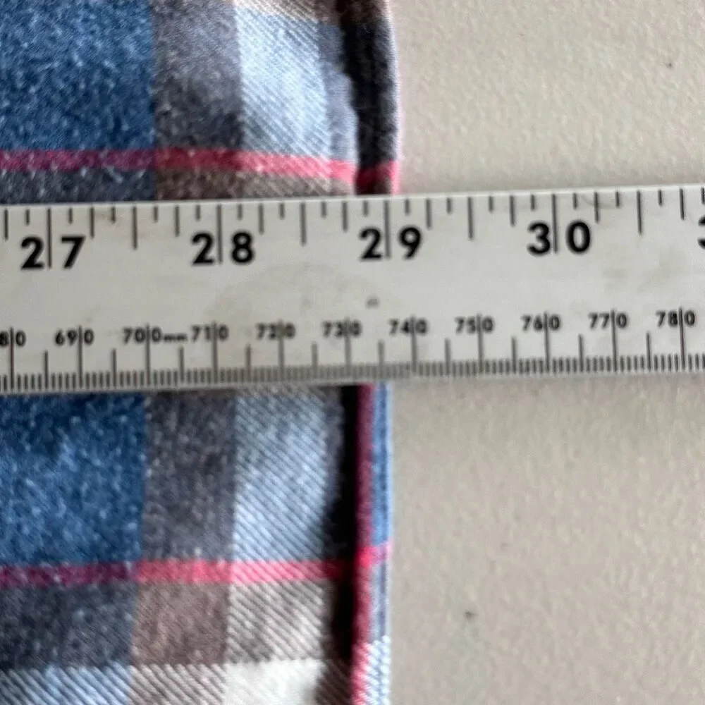 J. Crew Flannel Button Up Shirt‎ Mens M Red Blue LS Plaid Gorpcore Outdoor